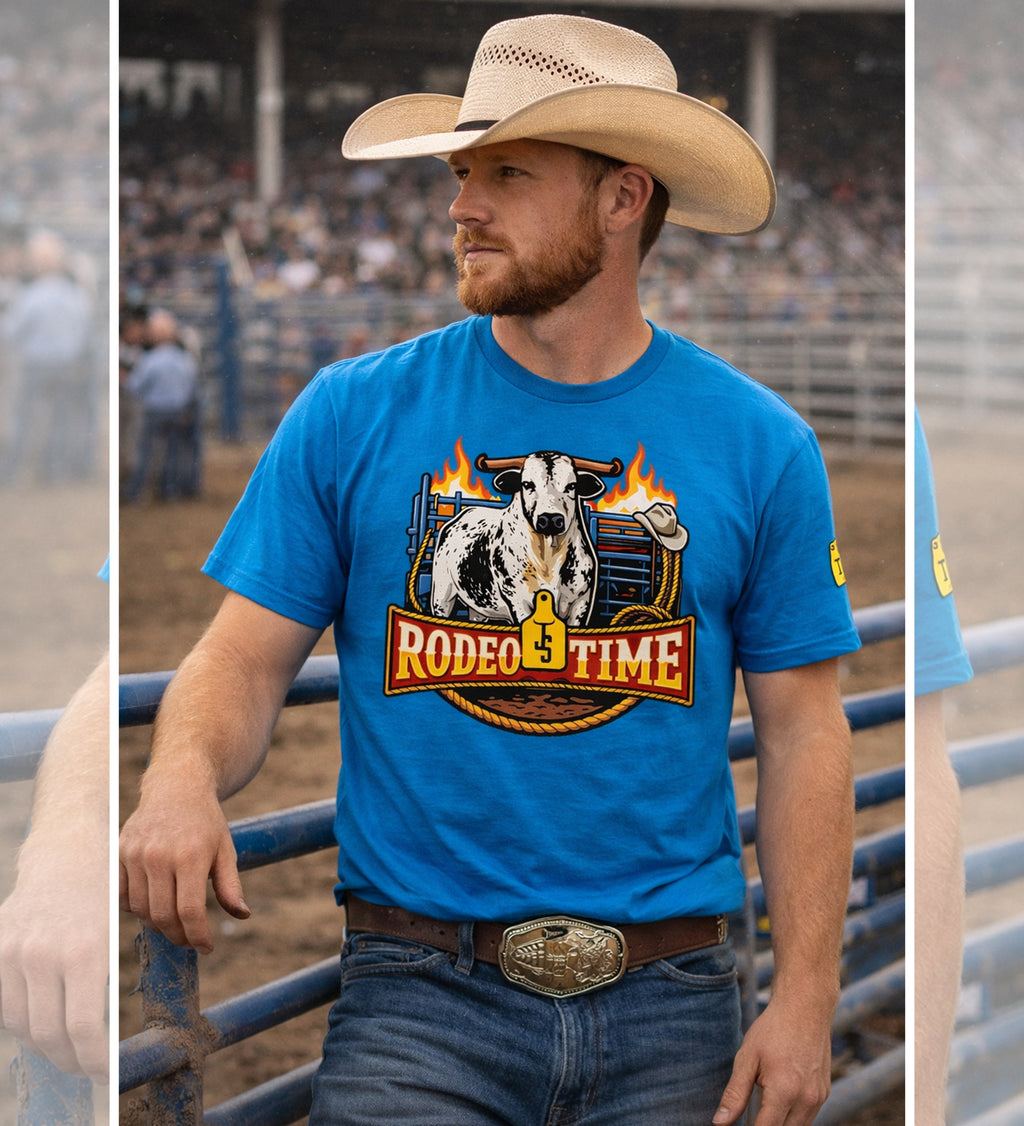 tiempo de rodeo camiseta vaquera