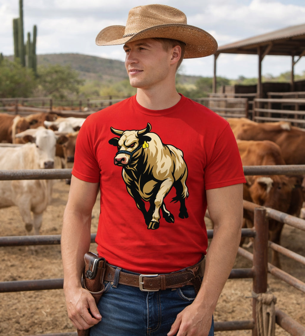 Locura del rancho camiseta vaquera