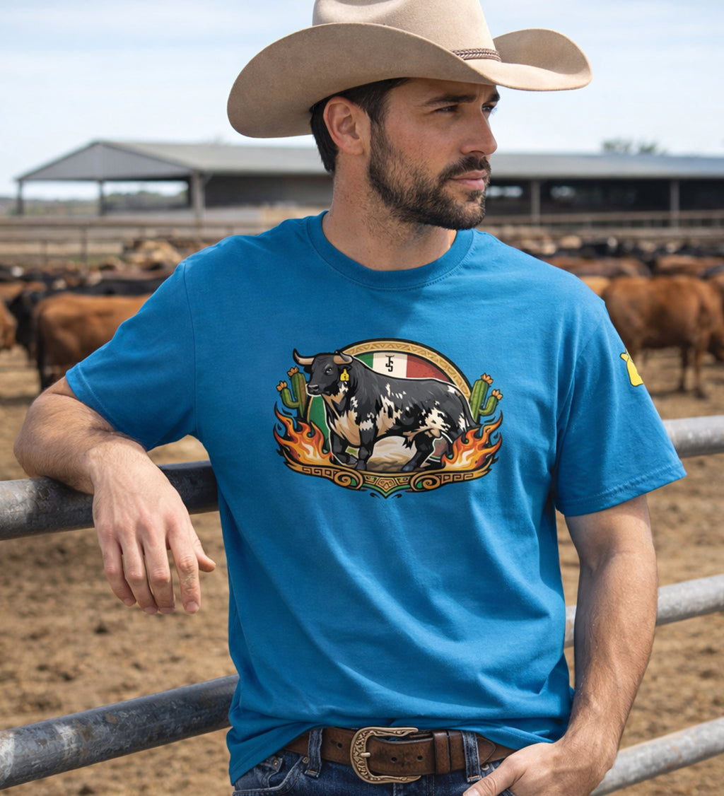 La camiseta vaquera del demonio mexicano