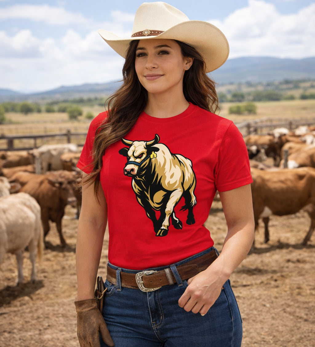 Locura del rancho camiseta vaquera