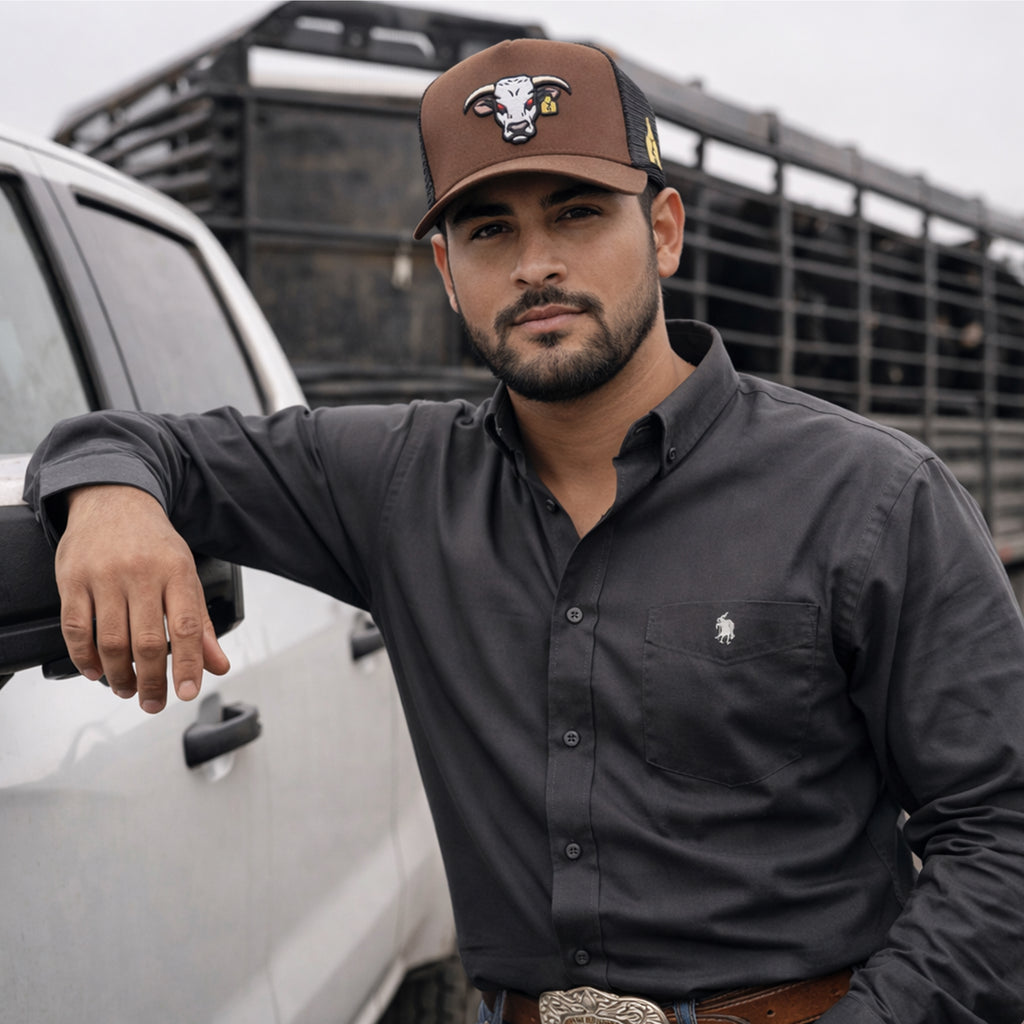 Gorra de camionero marrón Mad Bull