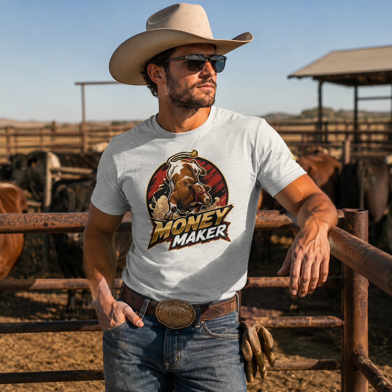 Money Maker western tshirt