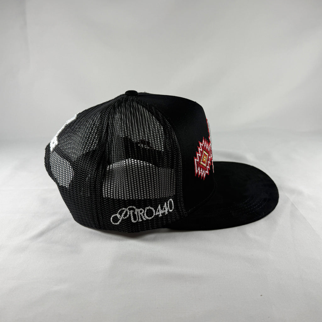 Azteca horizonte negra gorra vaquera snapback