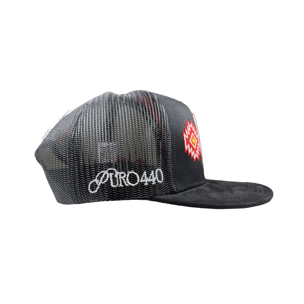 Azteca horizonte negra gorra vaquera snapback