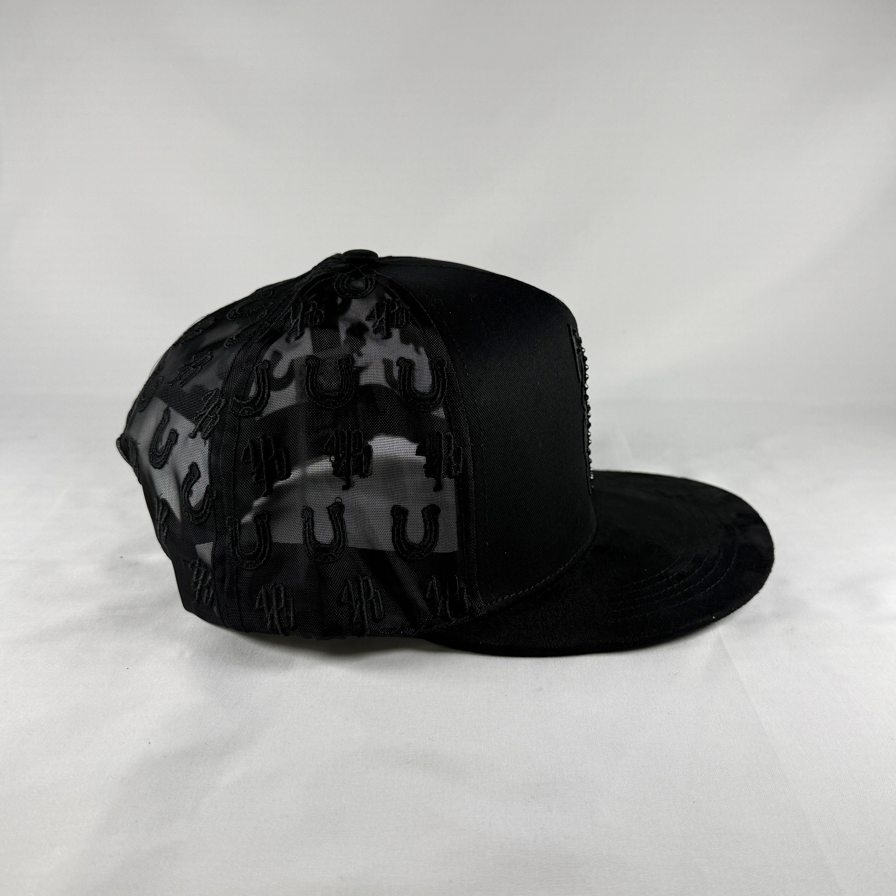 Herradura de caballo negro gorra vaquera snapback