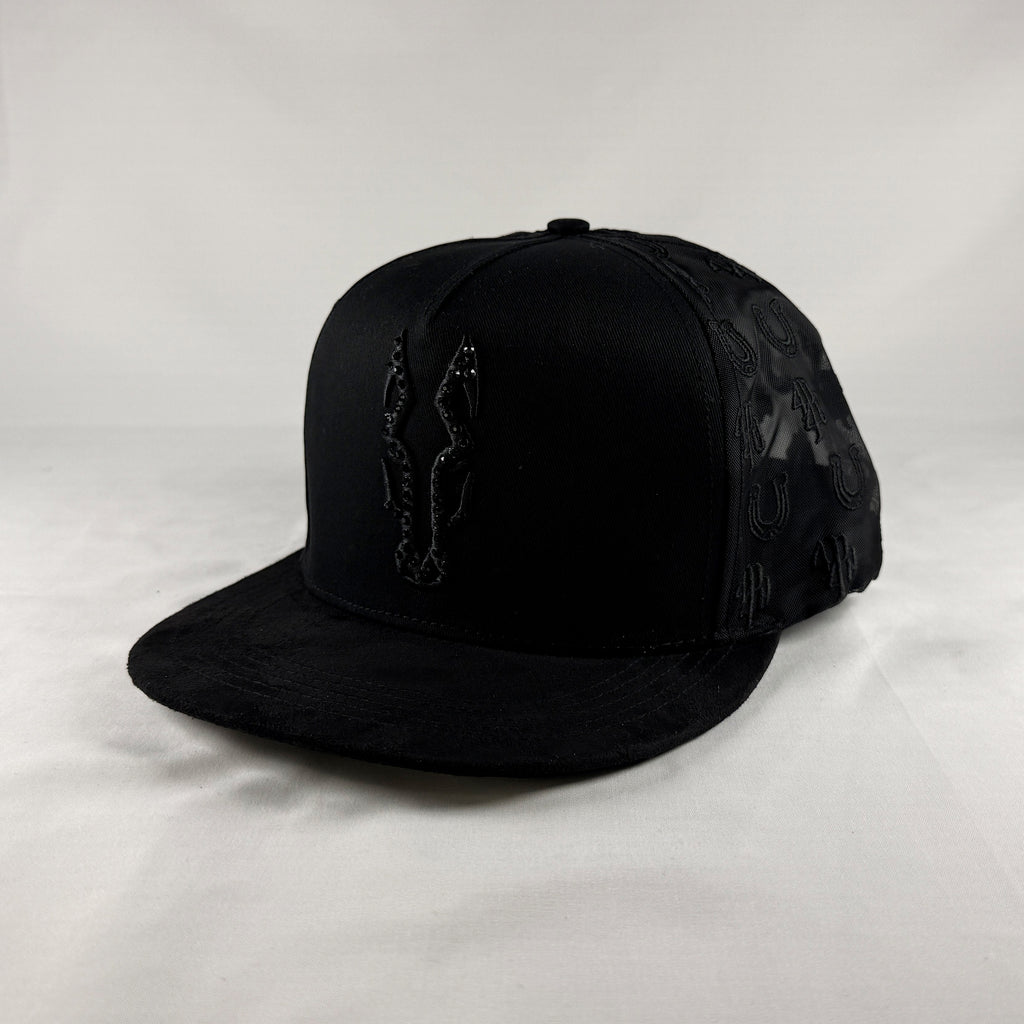 Herradura de caballo negro gorra vaquera snapback