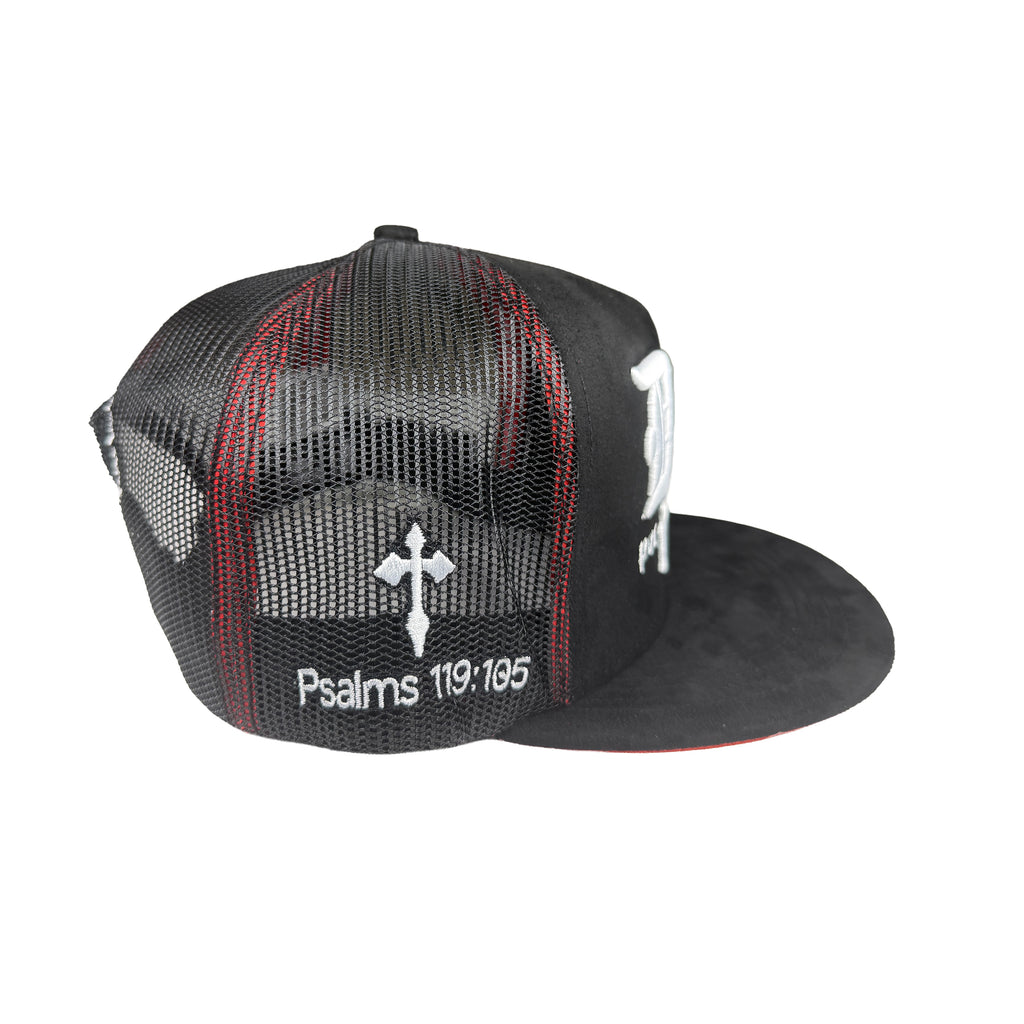 Dios por delante western snapback hat