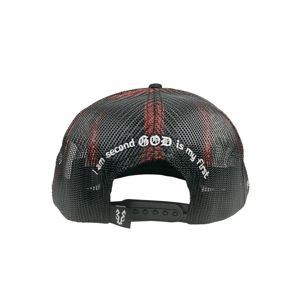 Dios por delante western snapback hat