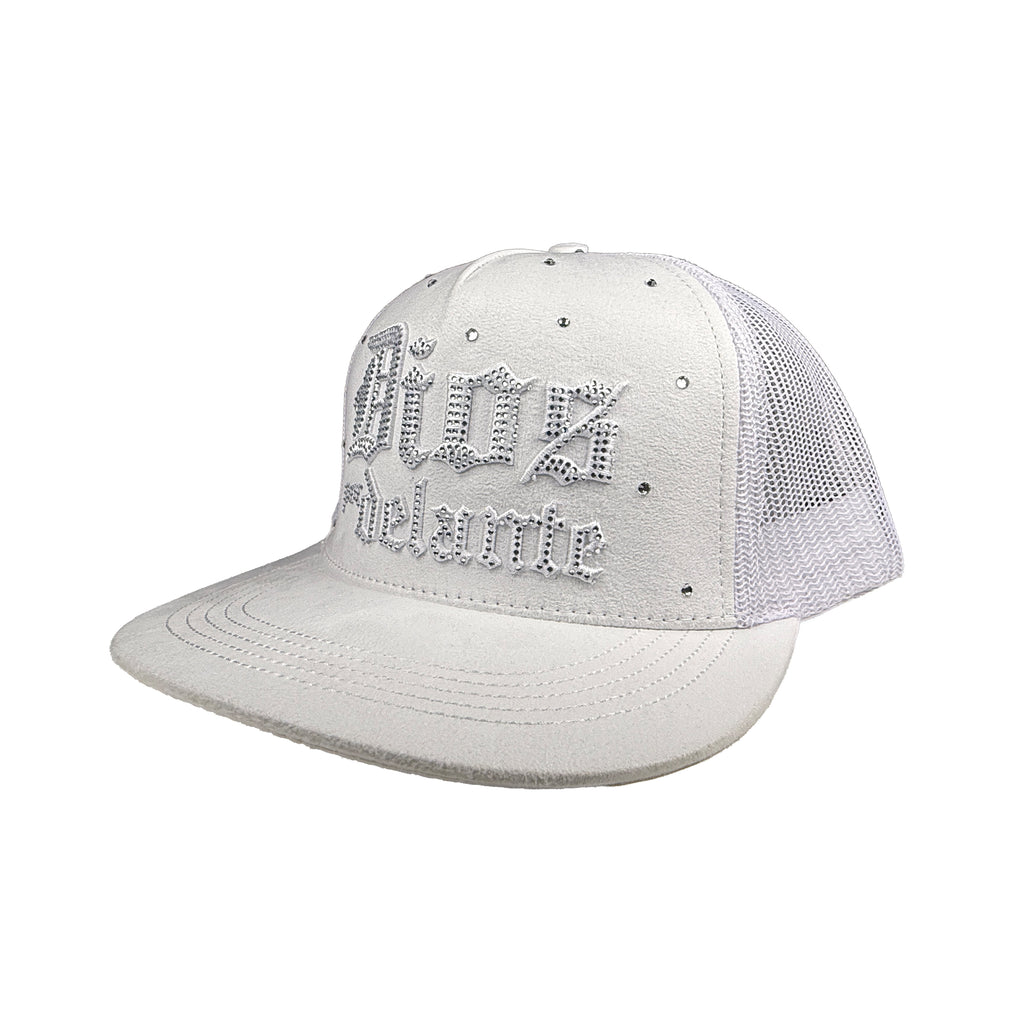 Dios por delante white western snapback