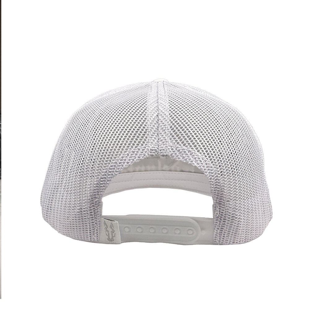 Dios por delante white western snapback
