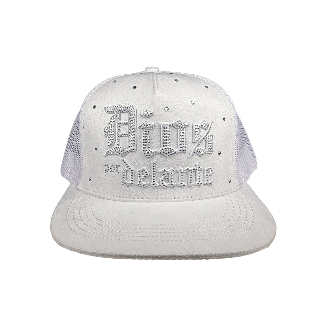 Dios por delante white western snapback