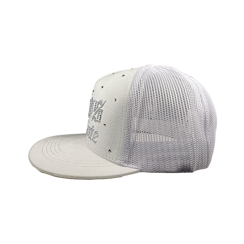 Dios por delante white western snapback