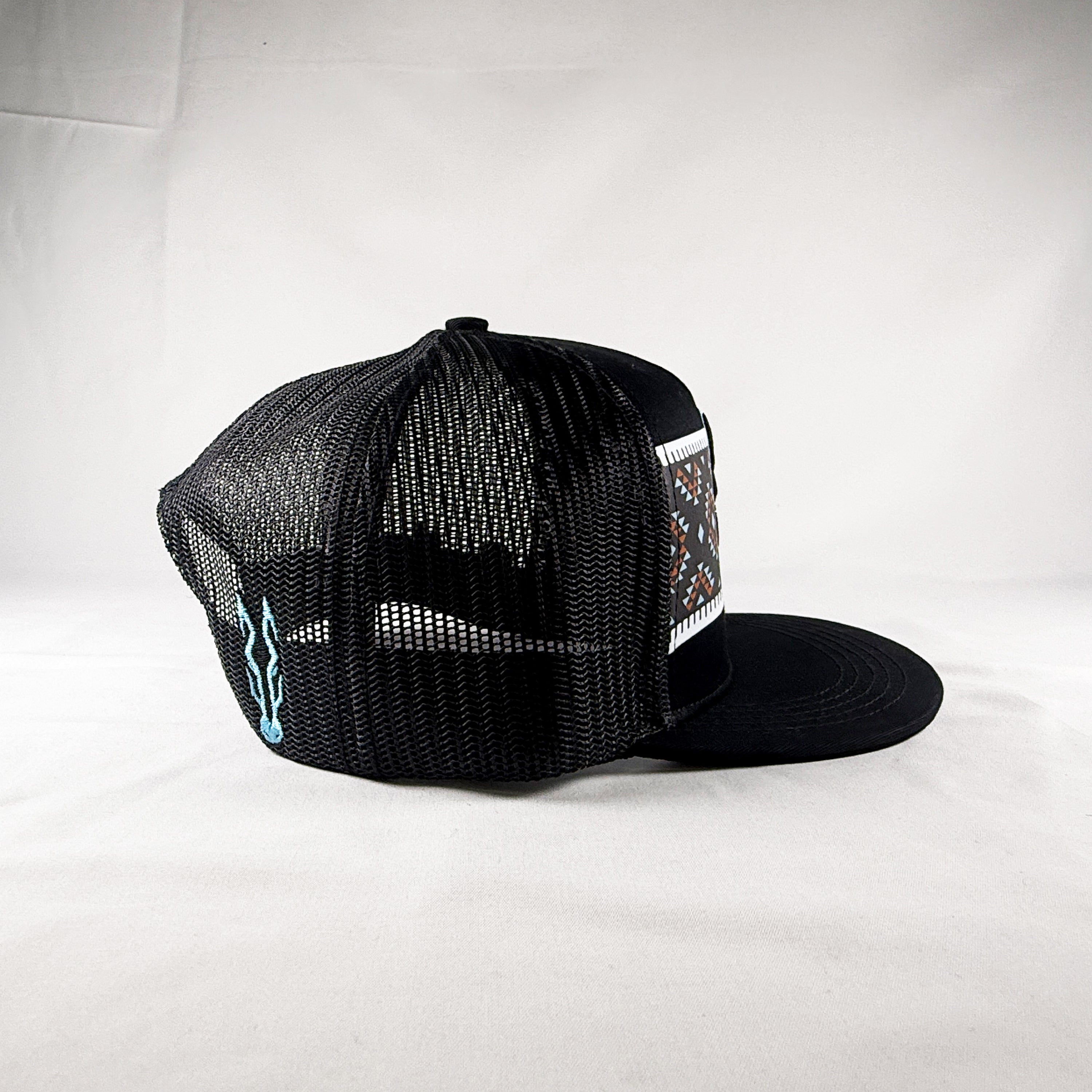 Midnight aztec western snapback cap