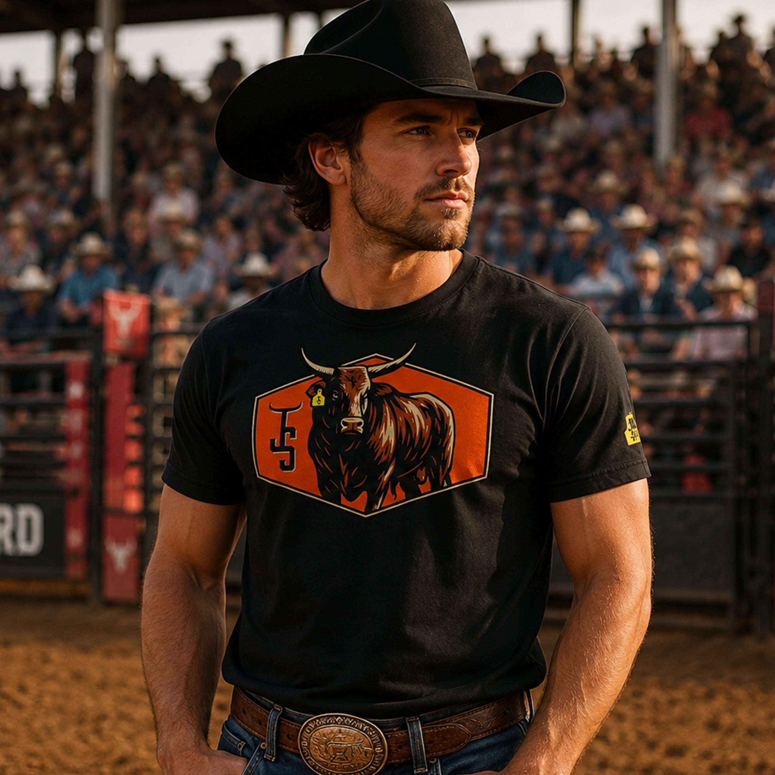 Monster with the big horns western Tshirt