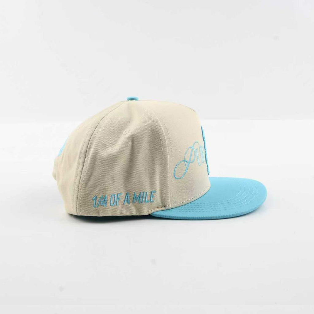 Cuarto de milla cielo gorra vaquera snapback