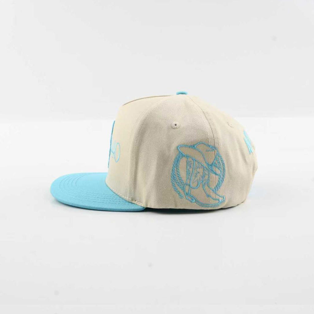 Cuarto de milla cielo gorra vaquera snapback