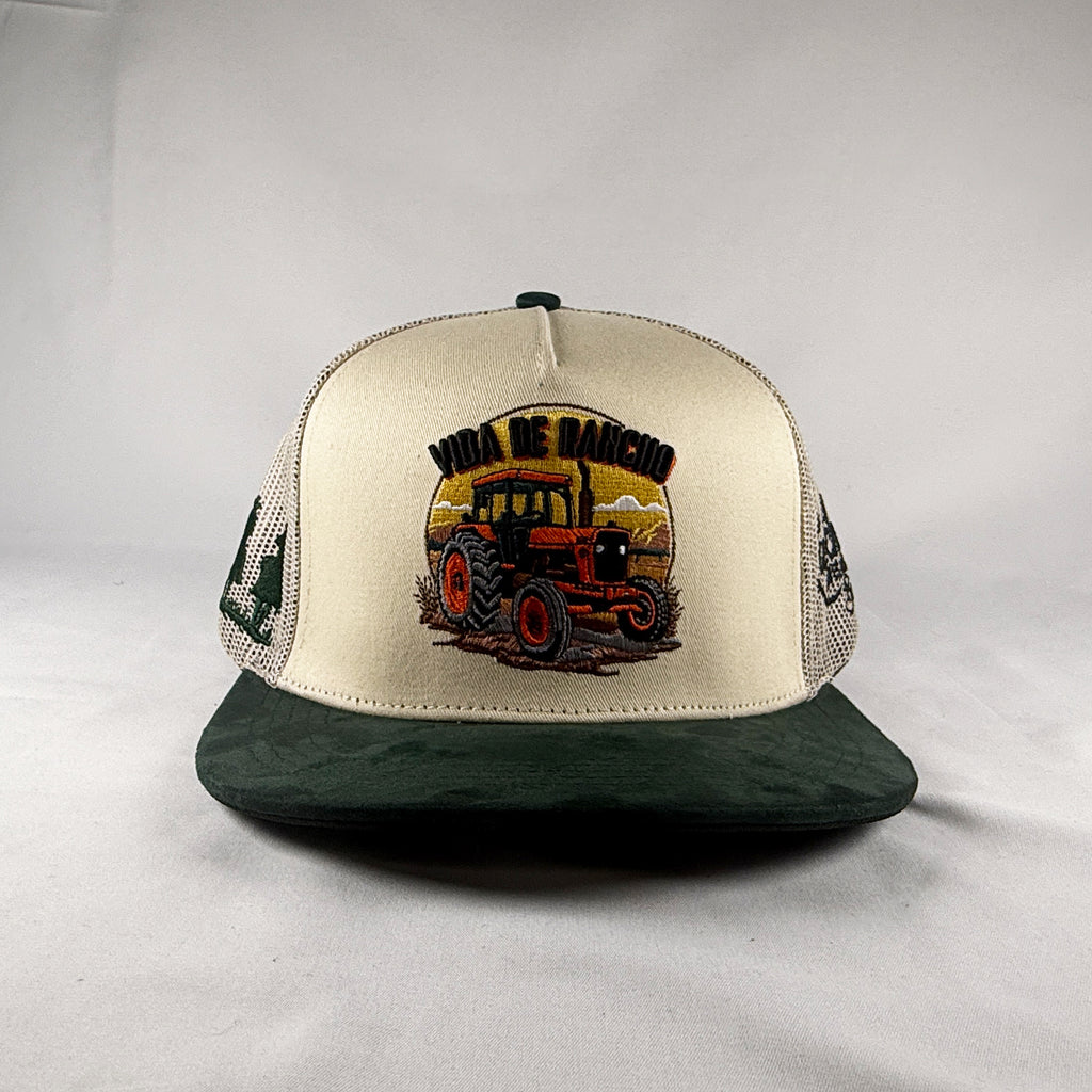 Ranch life hard ground western snapback cap